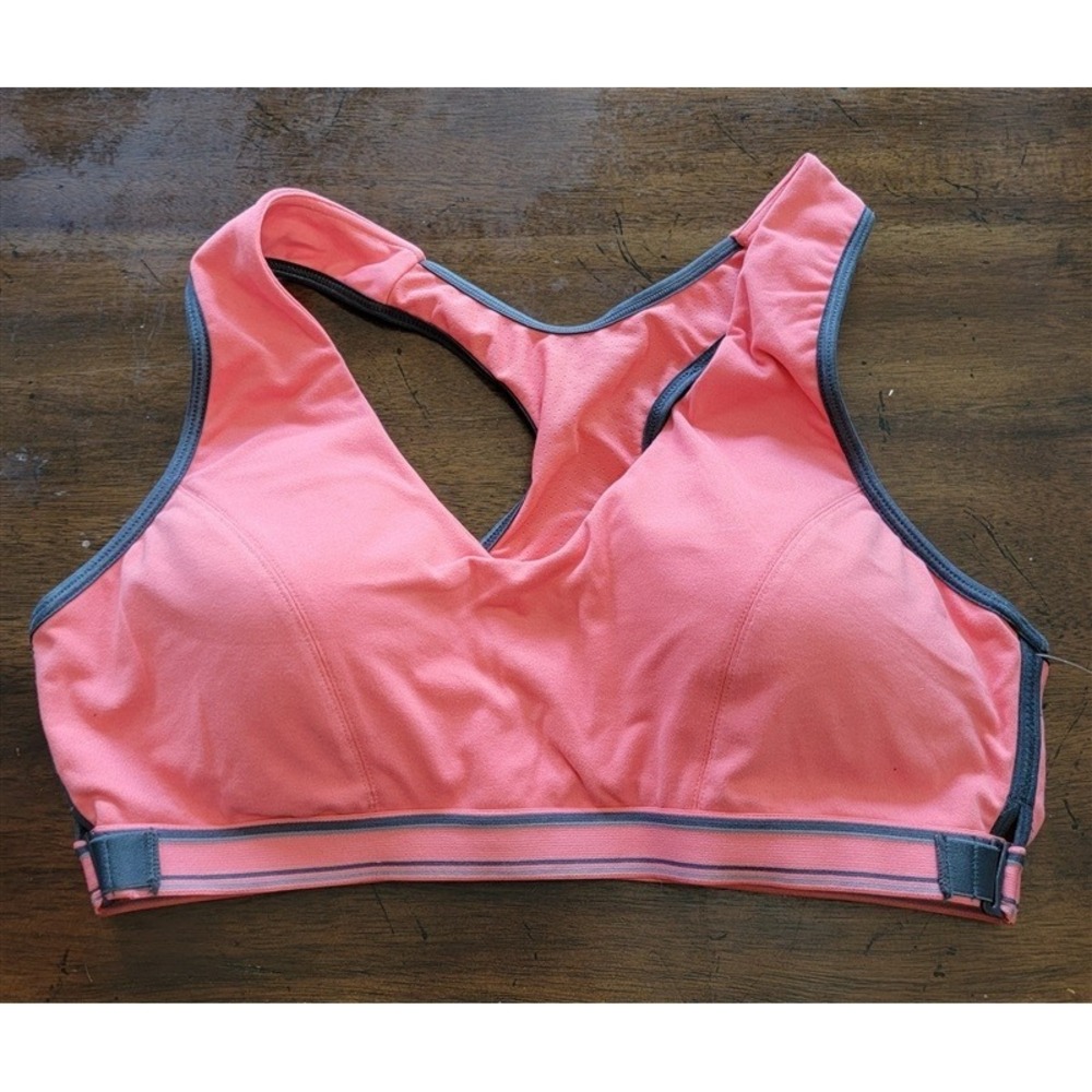 NWOT Bally Total Fitness XL 38C 38D Low impact Sports Bra Coral 121865